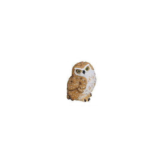 Bruin polystone uilen beeldje 11 cm