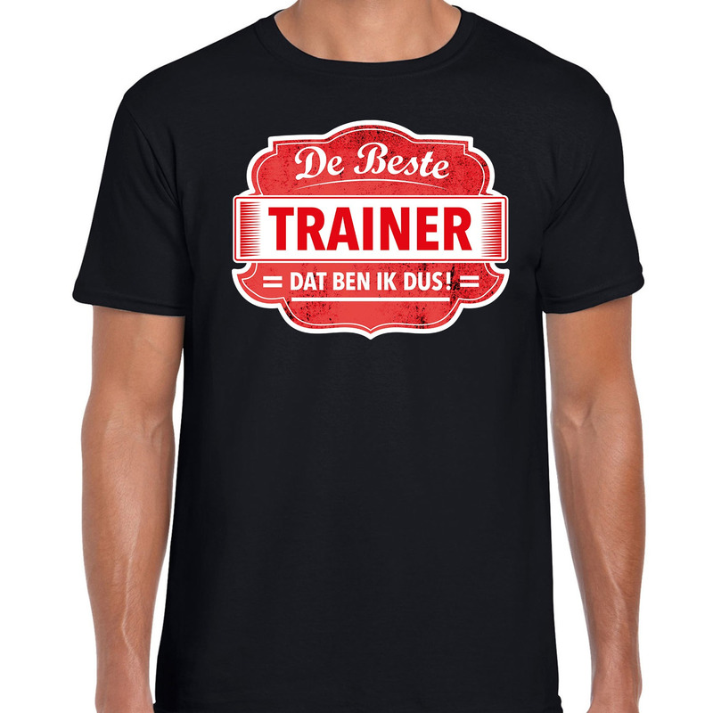 Cadeau t-shirt voor de beste trainer zwart voor heren