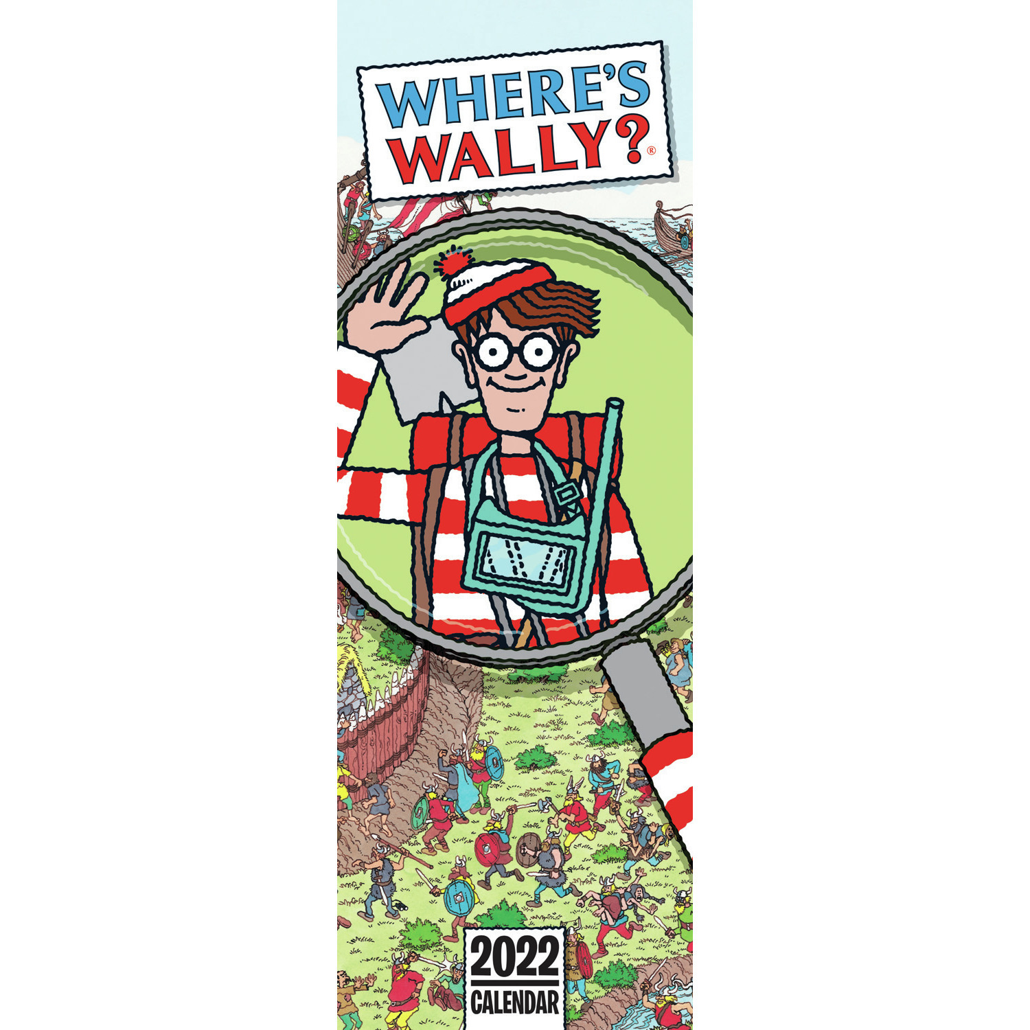 Cartoon kalender 2022 Where's Wally? 15 x 42 cm