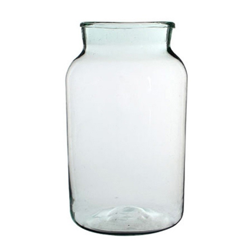 Cilinder vaas-bloemenvaas transparant glas 44 x 25 cm