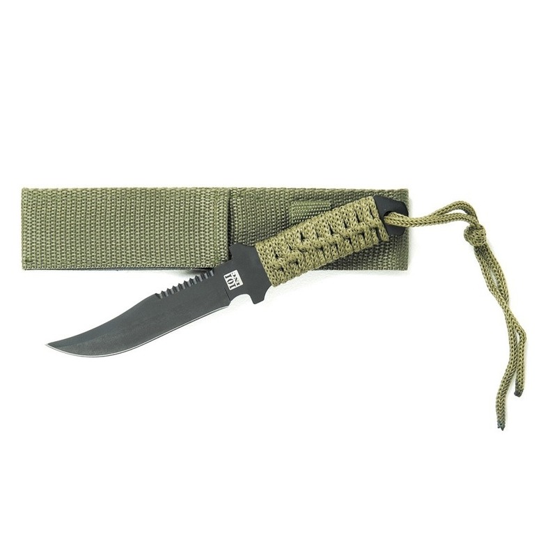 Combat mes groen voor survival 19.5 cm