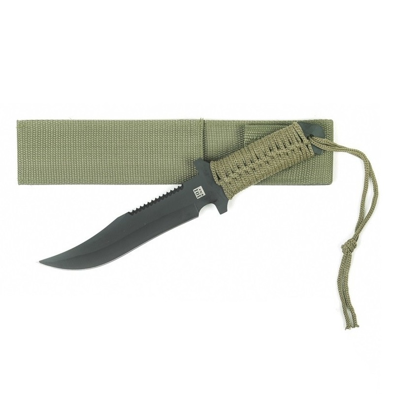 Combat mes groen voor survival 27 cm