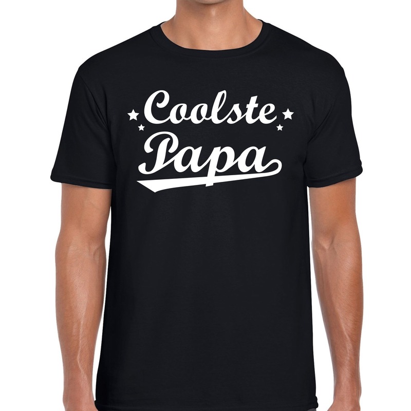 Coolste papa cadeau t-shirt zwart voor heren