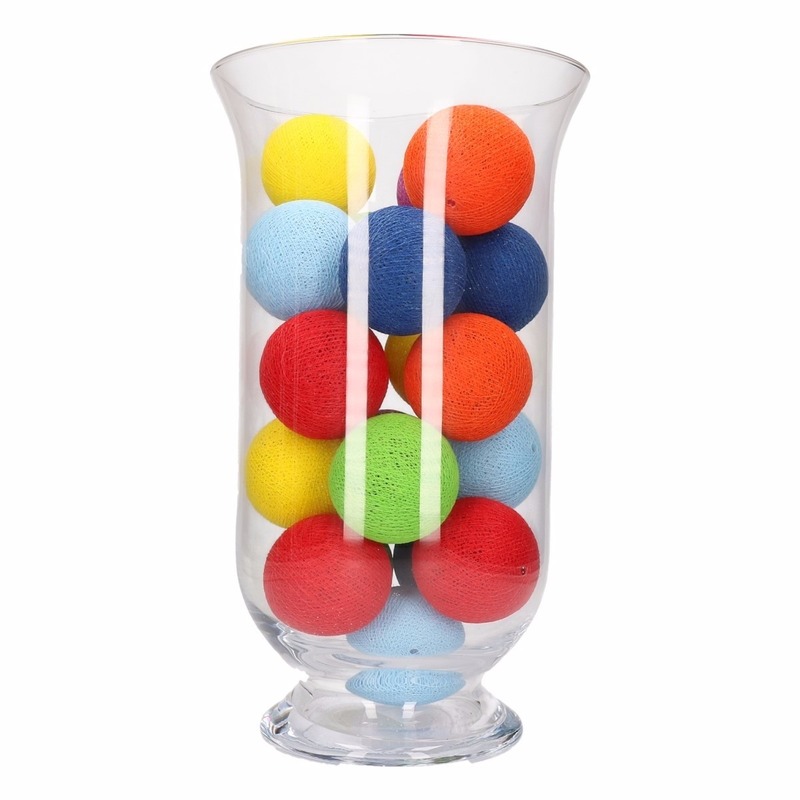Cotton balls gekleurd inclusief vaas