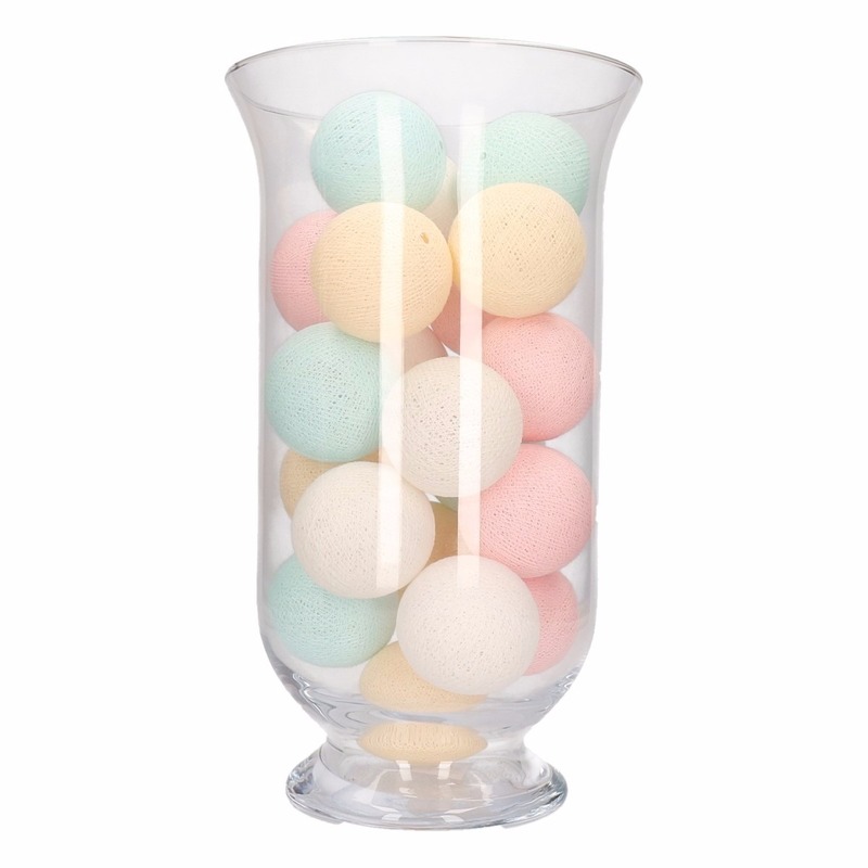 Cotton balls pastel inclusief vaas