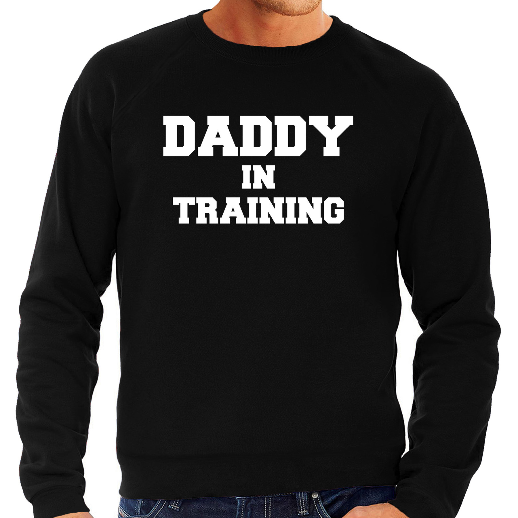 Daddy in training sweater / trui zwart voor heren - Aanstaande papa cadeau