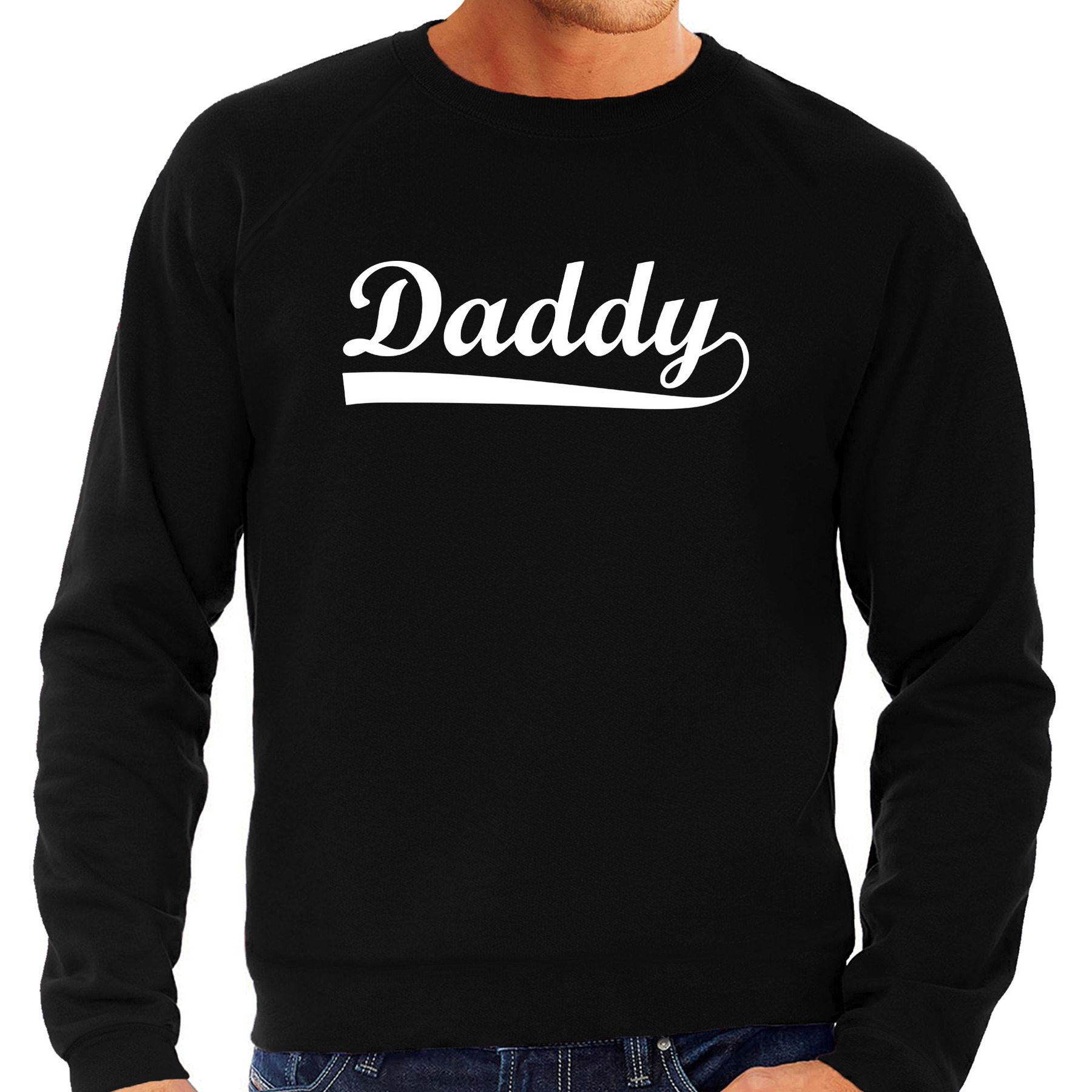 Daddy sweater / trui zwart voor heren - vaderdag cadeau truien papa