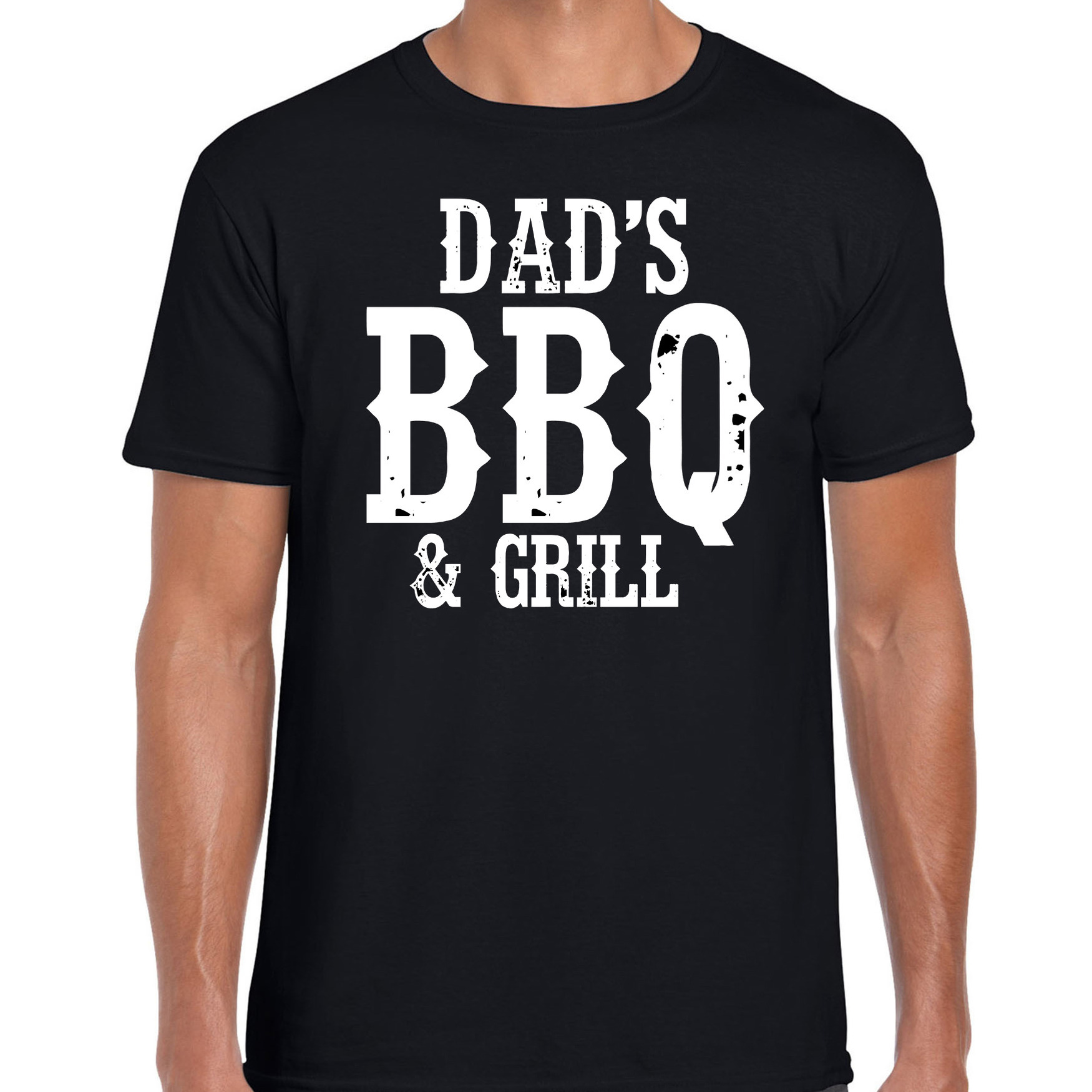Dads bbq en grill cadeau t-shirt zwart voor heren