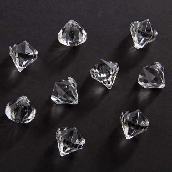 Deco Diamantjes transparant van 20 mm