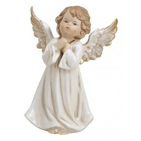 Decoratie beeldje engeltje biddend 9 cm