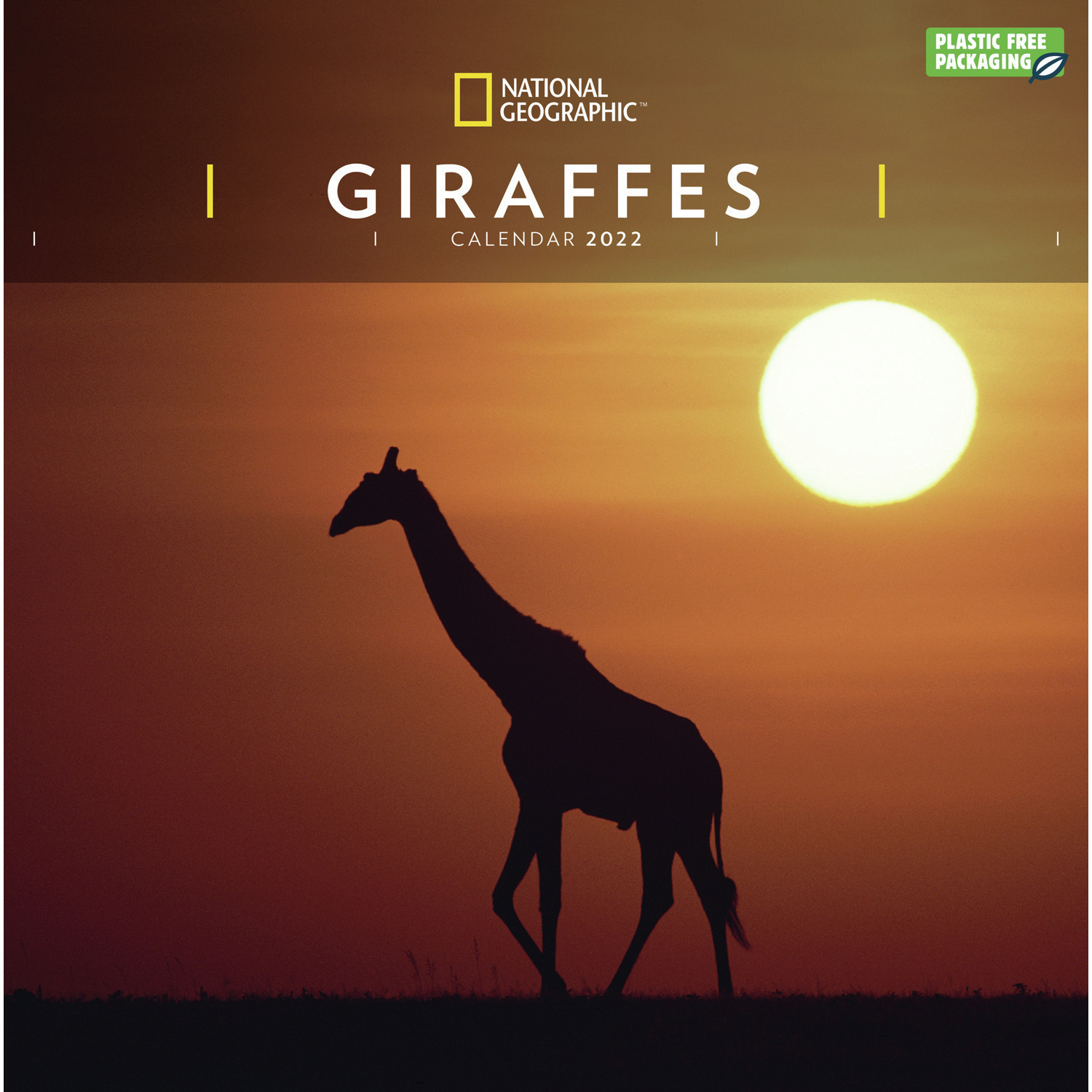 Dieren kalender 2022 giraffen National Geographic 30 cm