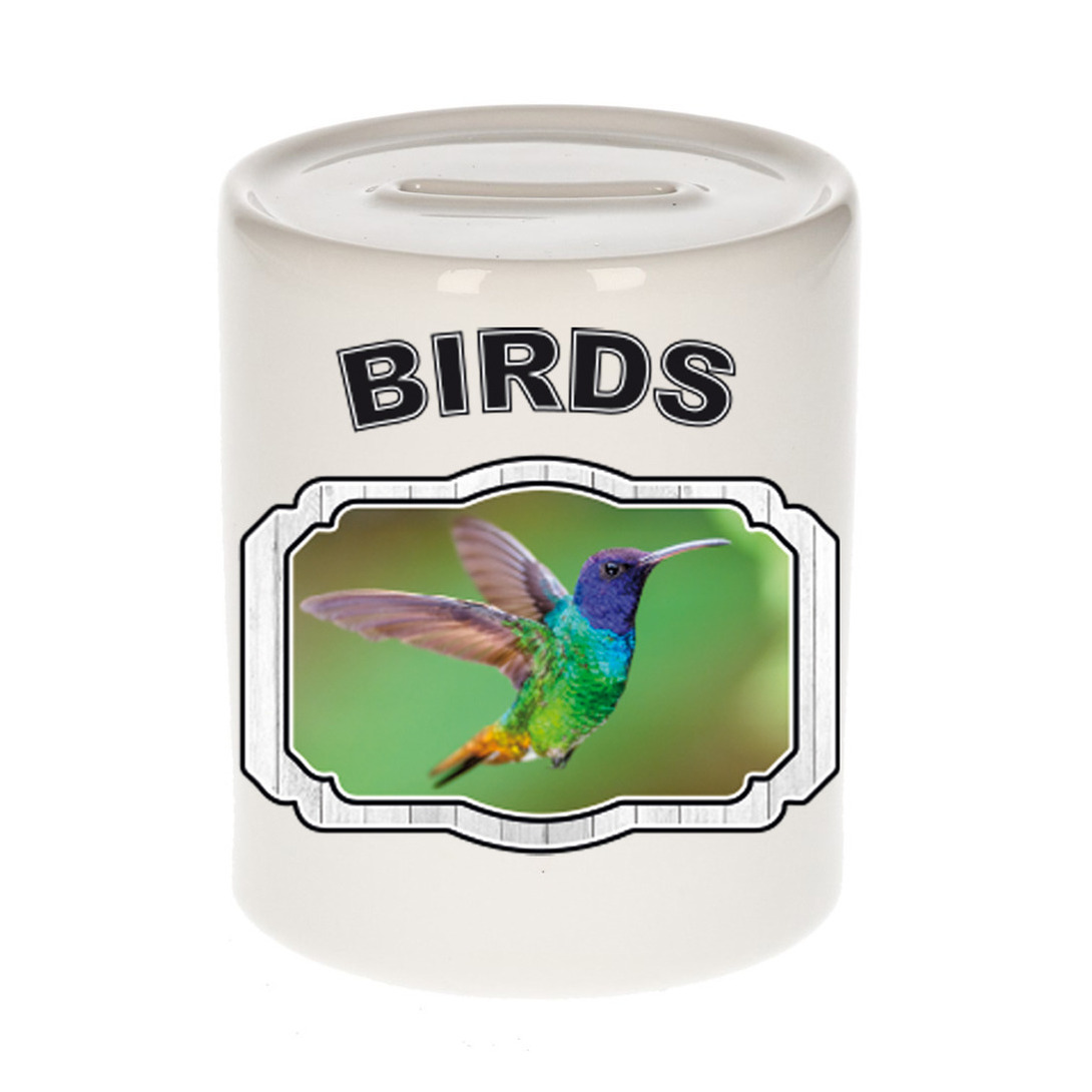 Dieren kolibrie vogel spaarpot - birds/ vogels spaarpotten kinderen 9 cm