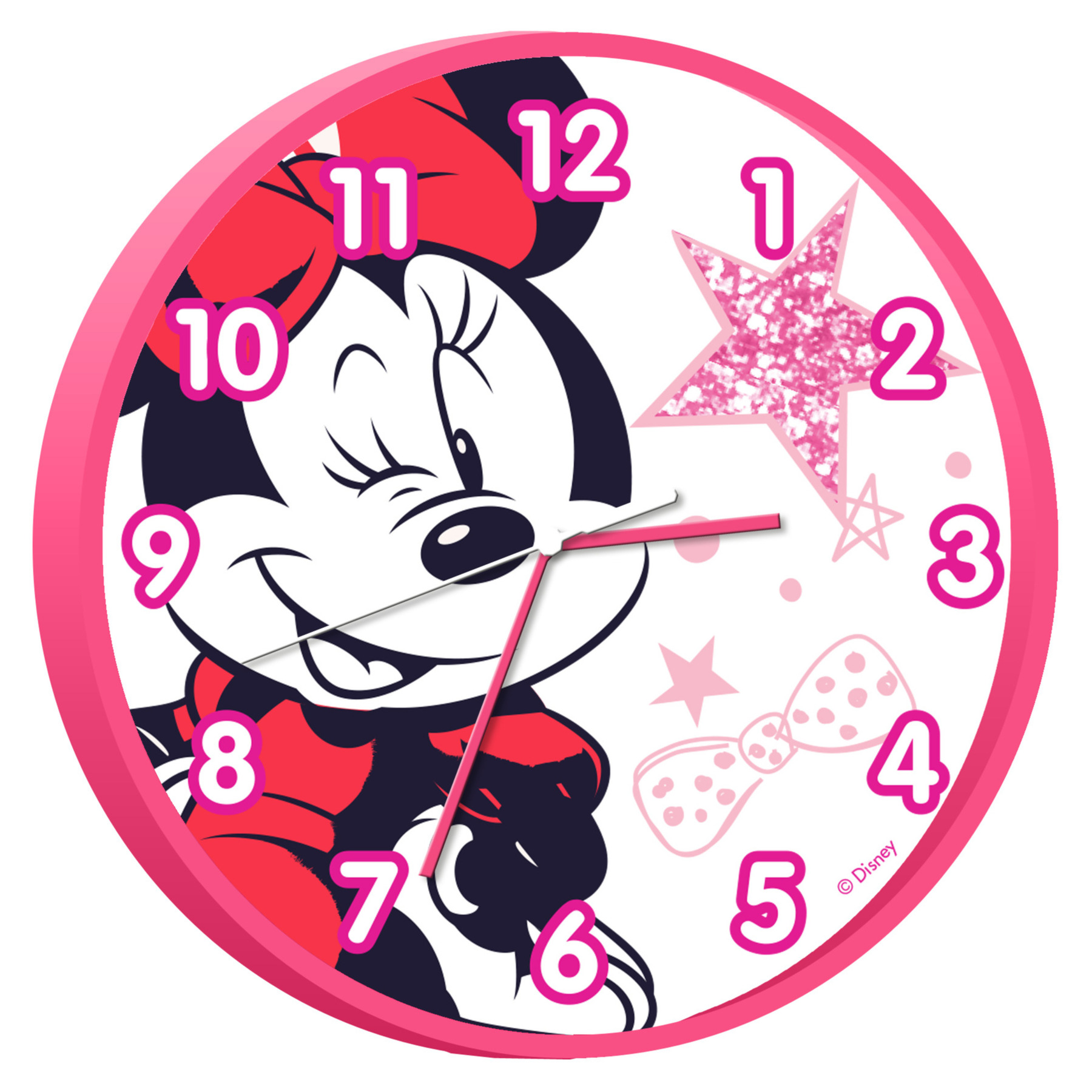 Disney Minnie Mouse wandklok 25 cm voor kinderen