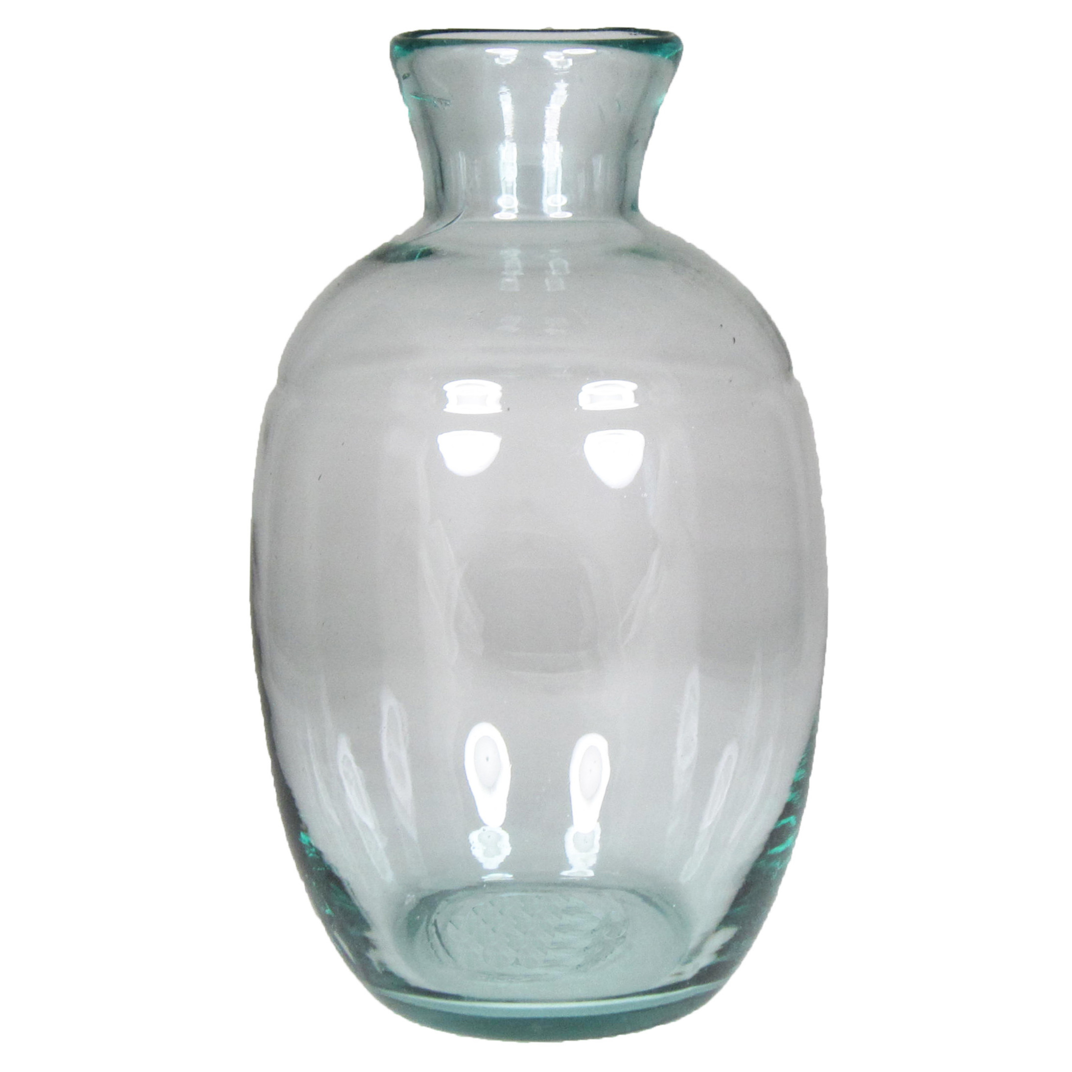 Eco bloemenvaas-vazen van glas D18 cm en H29,5 cm