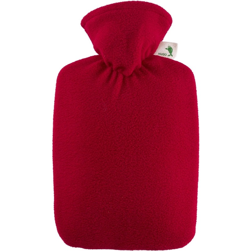 Fleece kruik rood 1,8 liter met hoes