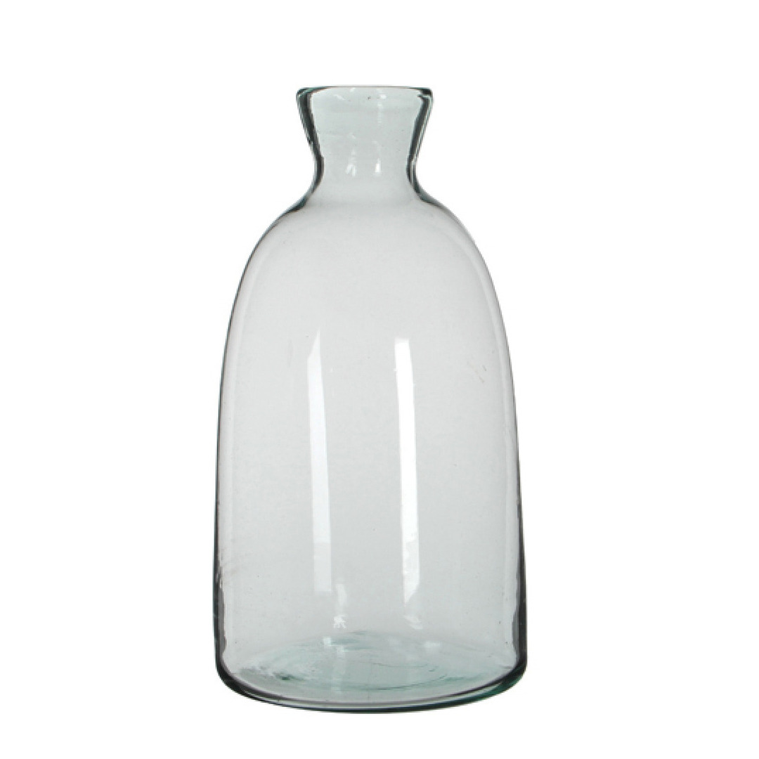 Fles vazen Florine 22 x 44 cm transparant gerecycled glas