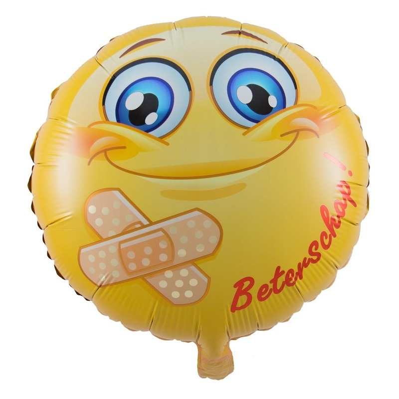 Folie ballon beterschap emoticon 45 cm