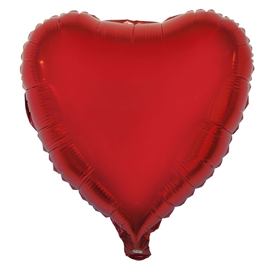 Folie ballon hart rood 52 cm