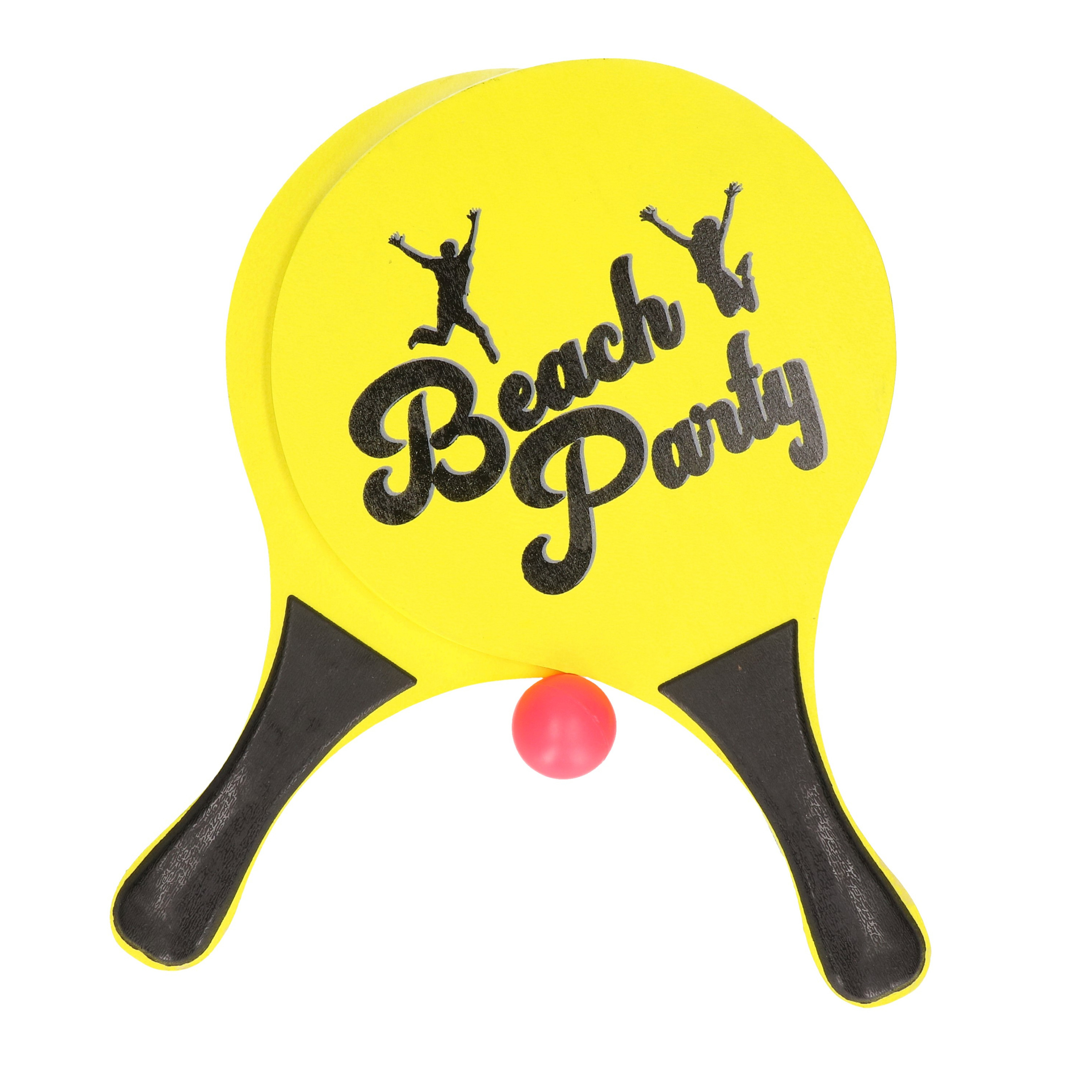 Gele beachball set buitenspeelgoed