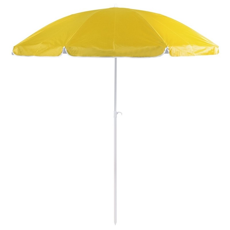 Gele strand parasol van nylon 200 cm