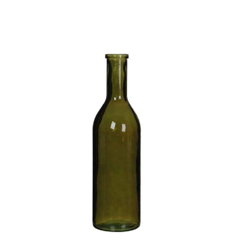 Glazen fles / vaas groen 50 x 15 cm