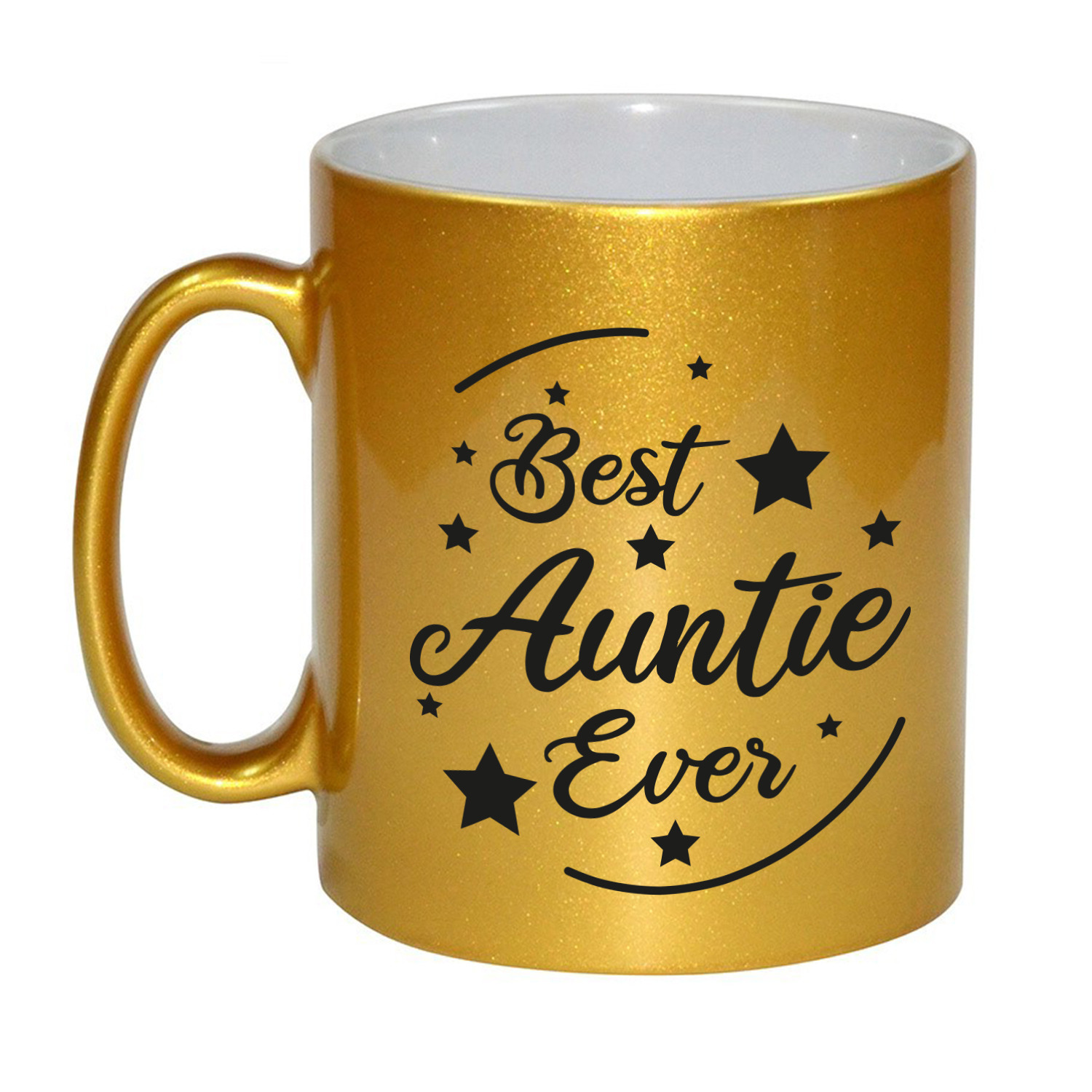 Gouden Best Auntie Ever cadeau koffiemok / theebeker 330 ml