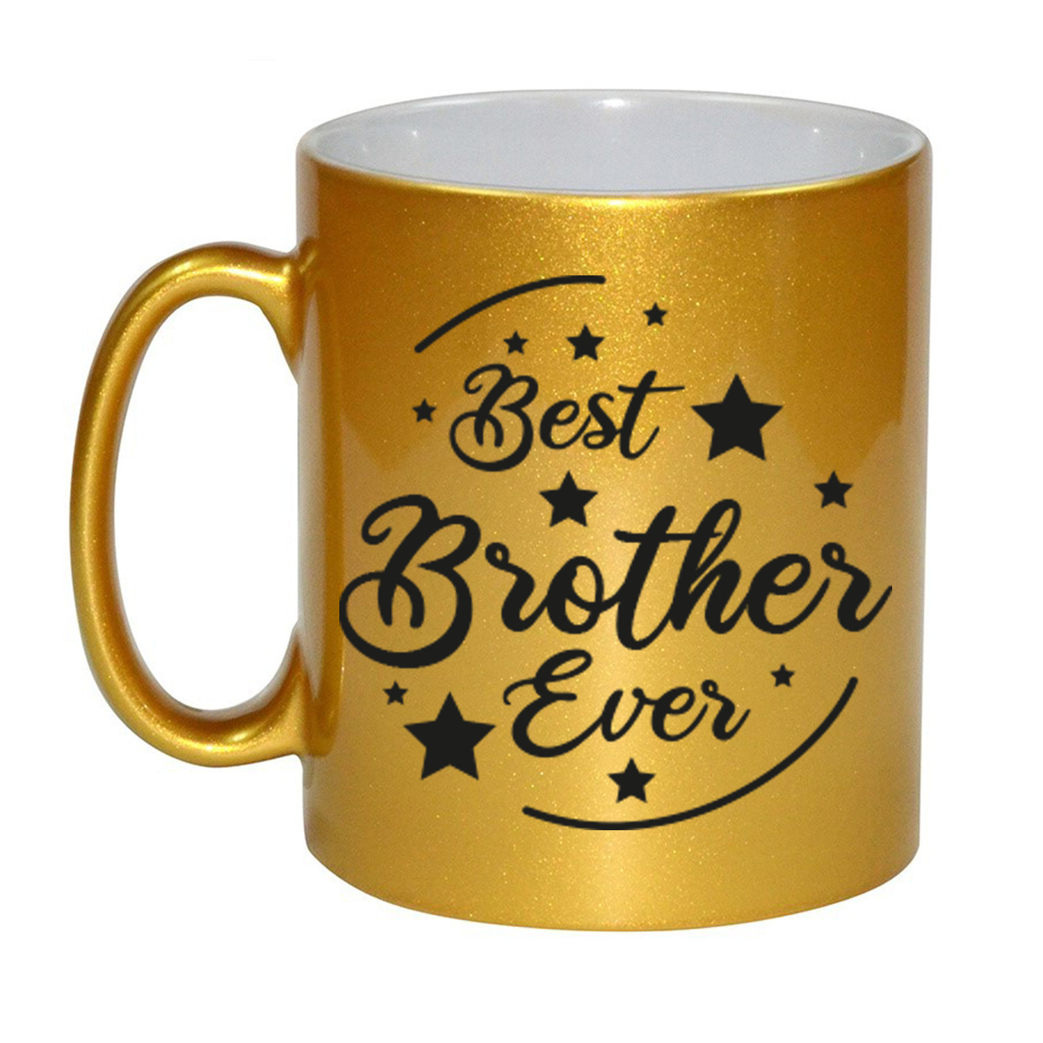 Gouden Best Brother Ever cadeau koffiemok / theebeker 330 ml