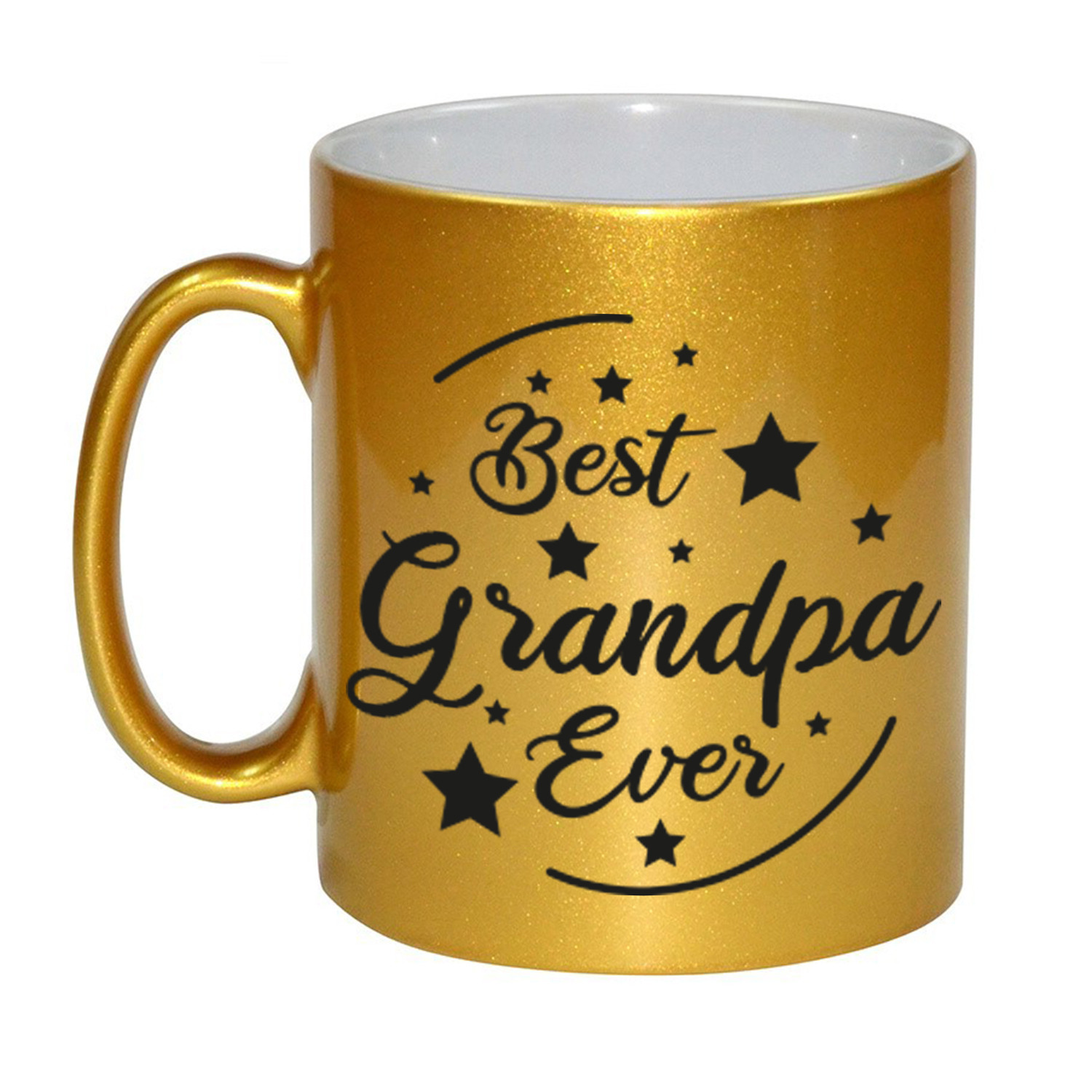 Gouden Best Grandpa Ever cadeau koffiemok / theebeker 330 ml