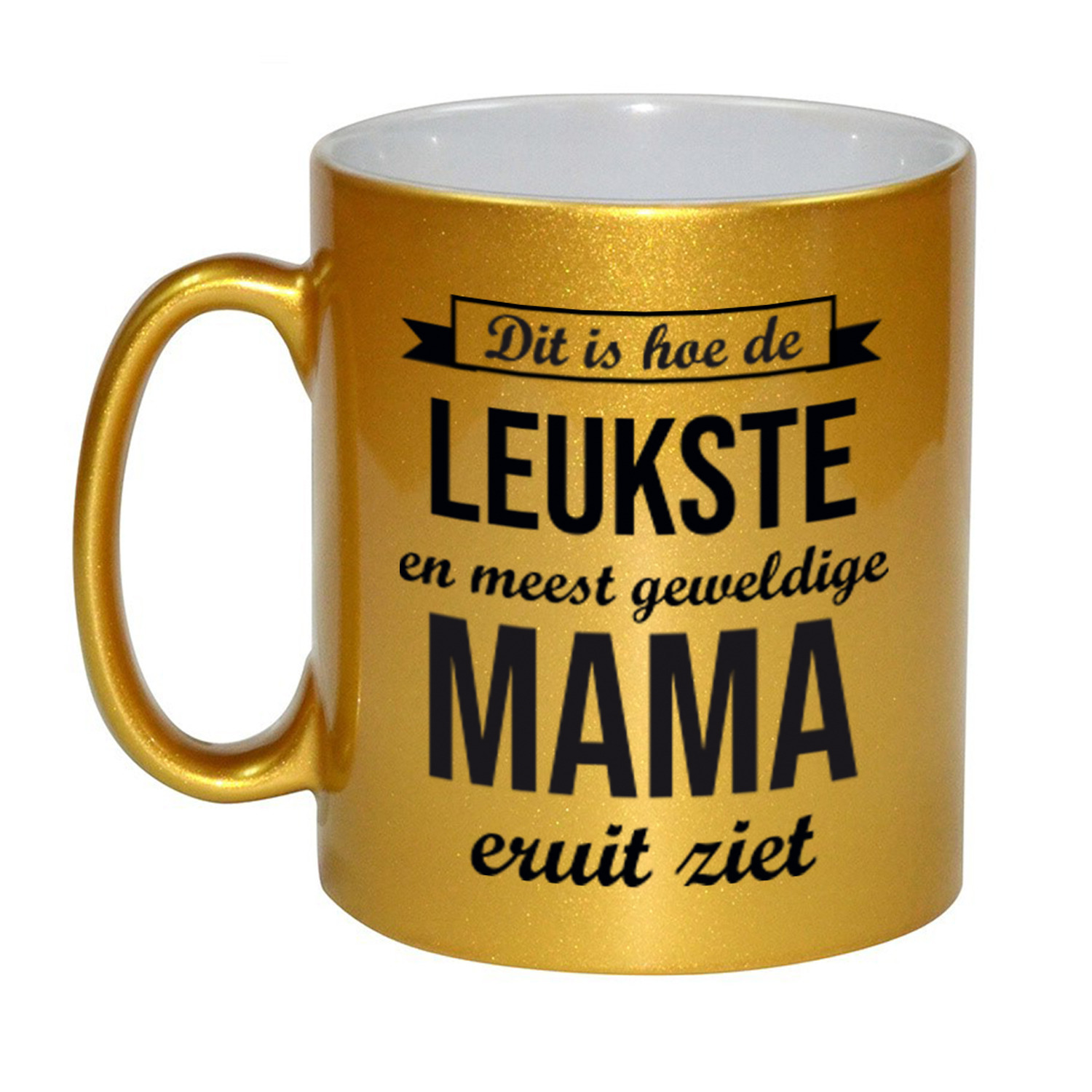 Gouden leukste en meest geweldige mama cadeau koffiemok / theebeker 330 ml