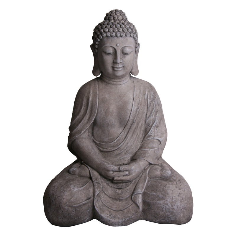 Grijze polyhars Boeddha beelden 71 cm
