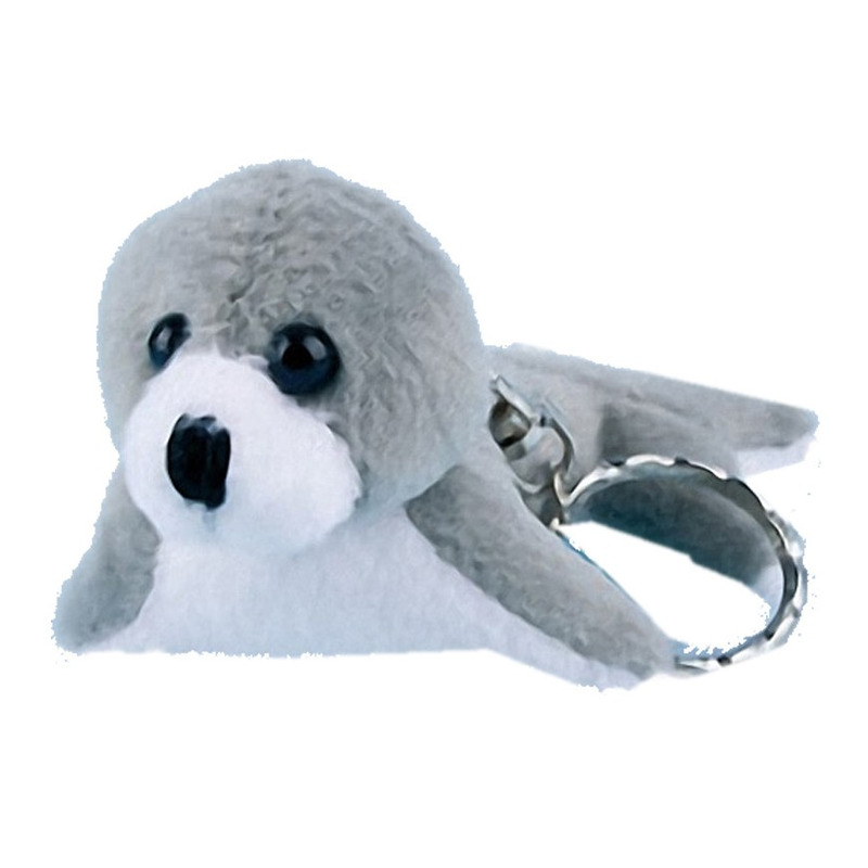 Grijze/Witte zeehond sleutelhangers 10 cm