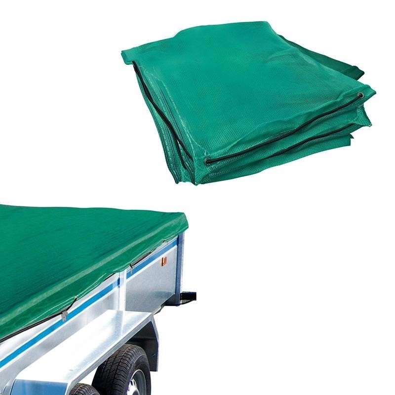 Groen elastisch aanhangwagen afdekhoes 160 x 250 cm