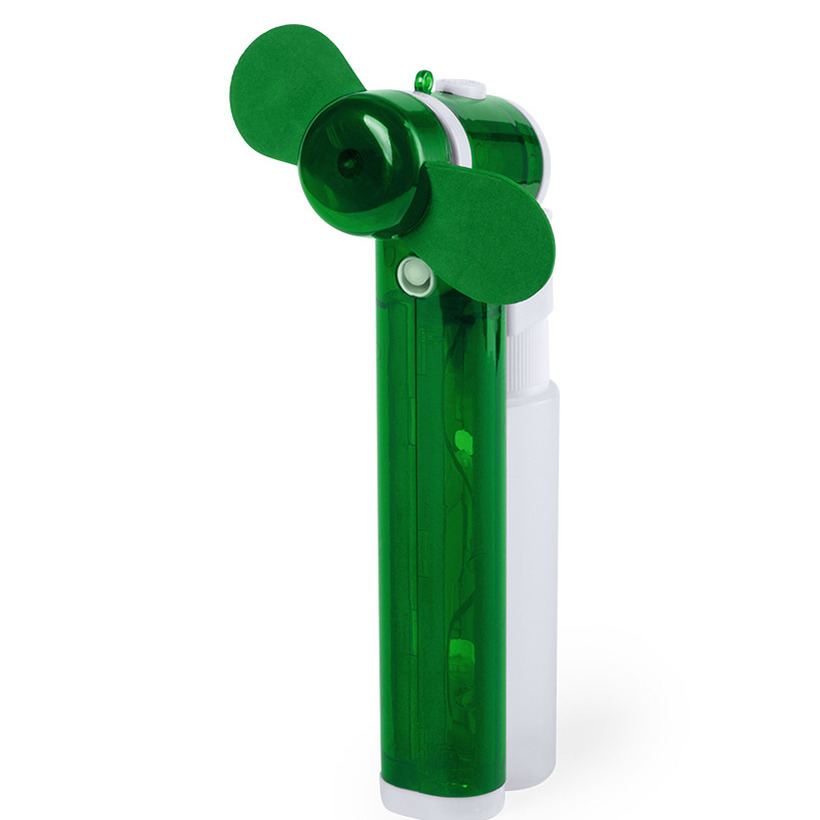 Groene hand ventilators met water verdamper 16 cm