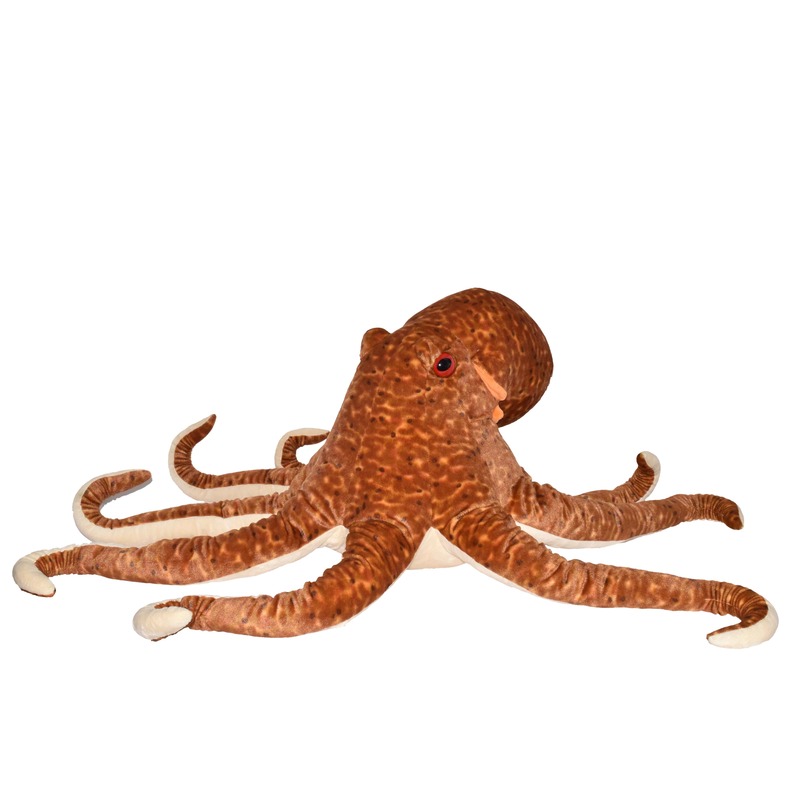 Grote pluche bruine octopus/inktvis knuffel 76 cm speelgoed