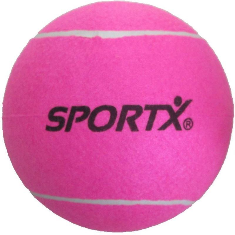 Grote roze tennisbal SportX 22 cm