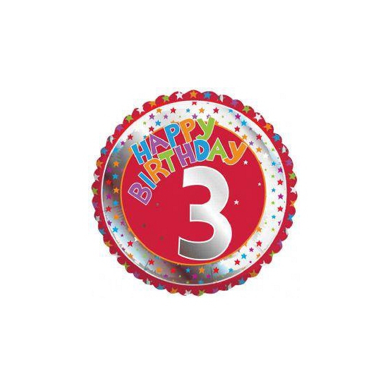 Happy Birthday helium ballonnen 3 jaar