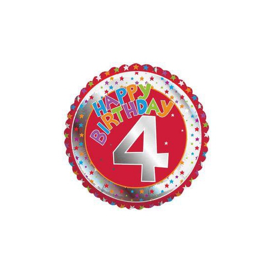 Happy Birthday helium ballonnen 4 jaar