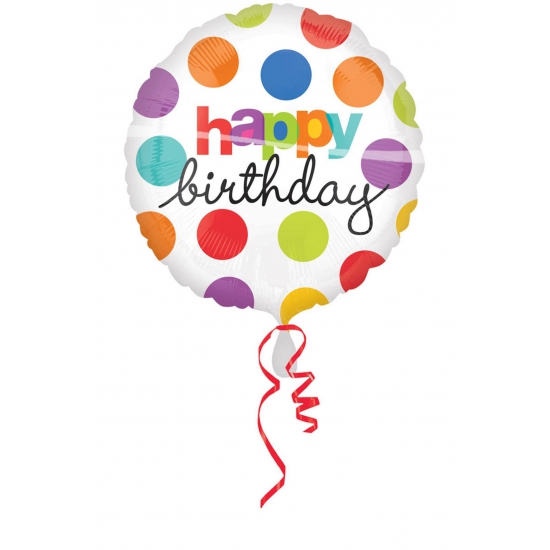 Helium folie ballon Happy Birthday