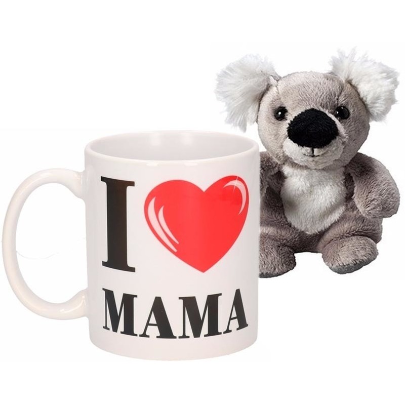 I Love Mama mok met koala knuffel