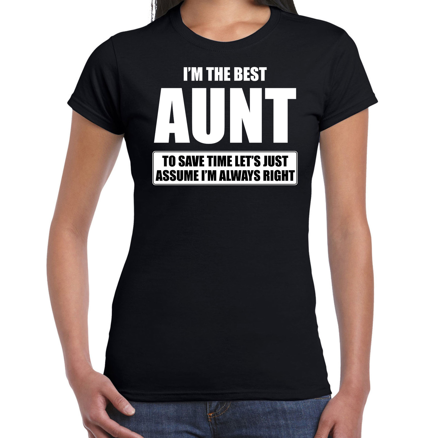 I'm the best aunt t-shirt zwart dames - De beste tante cadeau