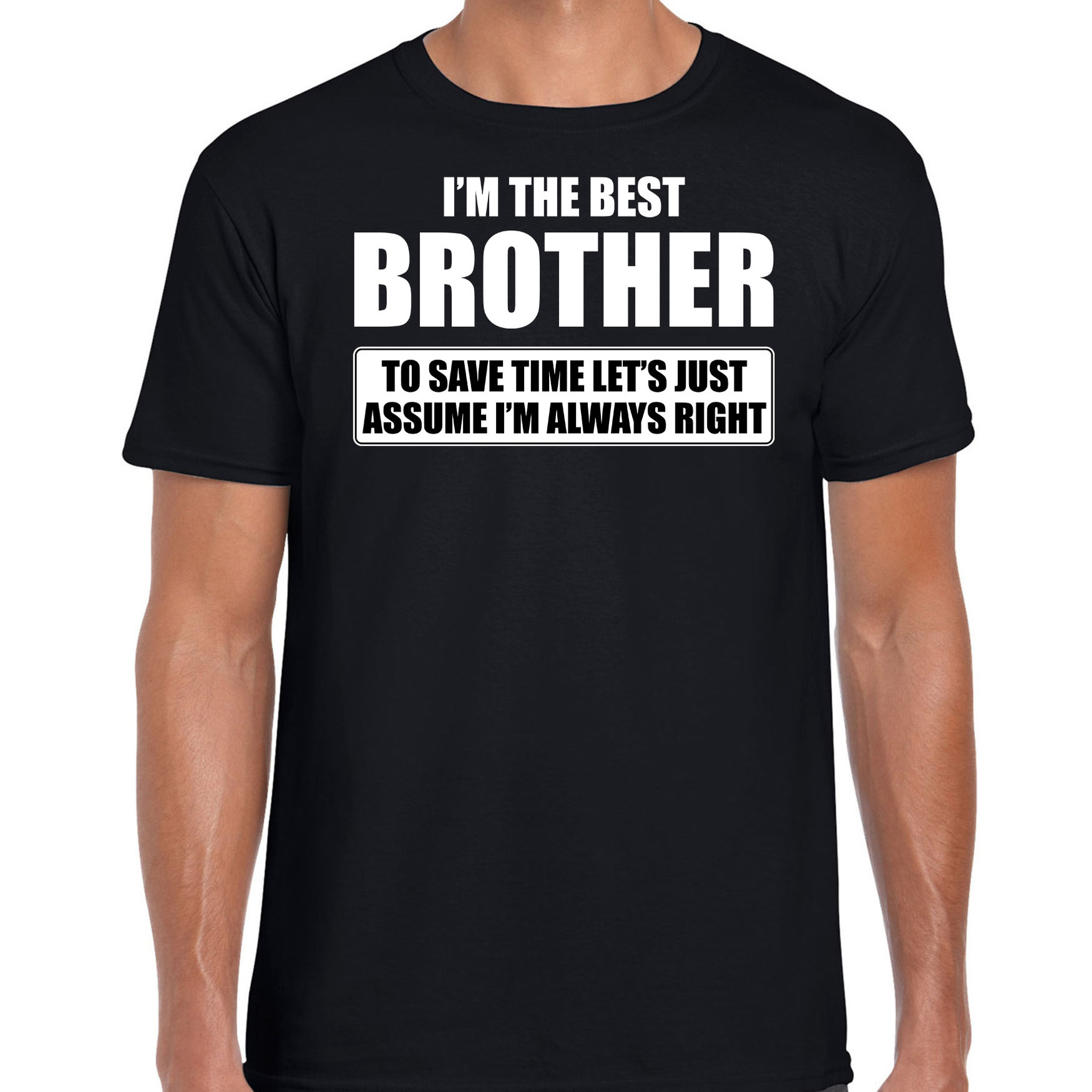 I'm the best brother t-shirt zwart heren - De beste broer cadeau