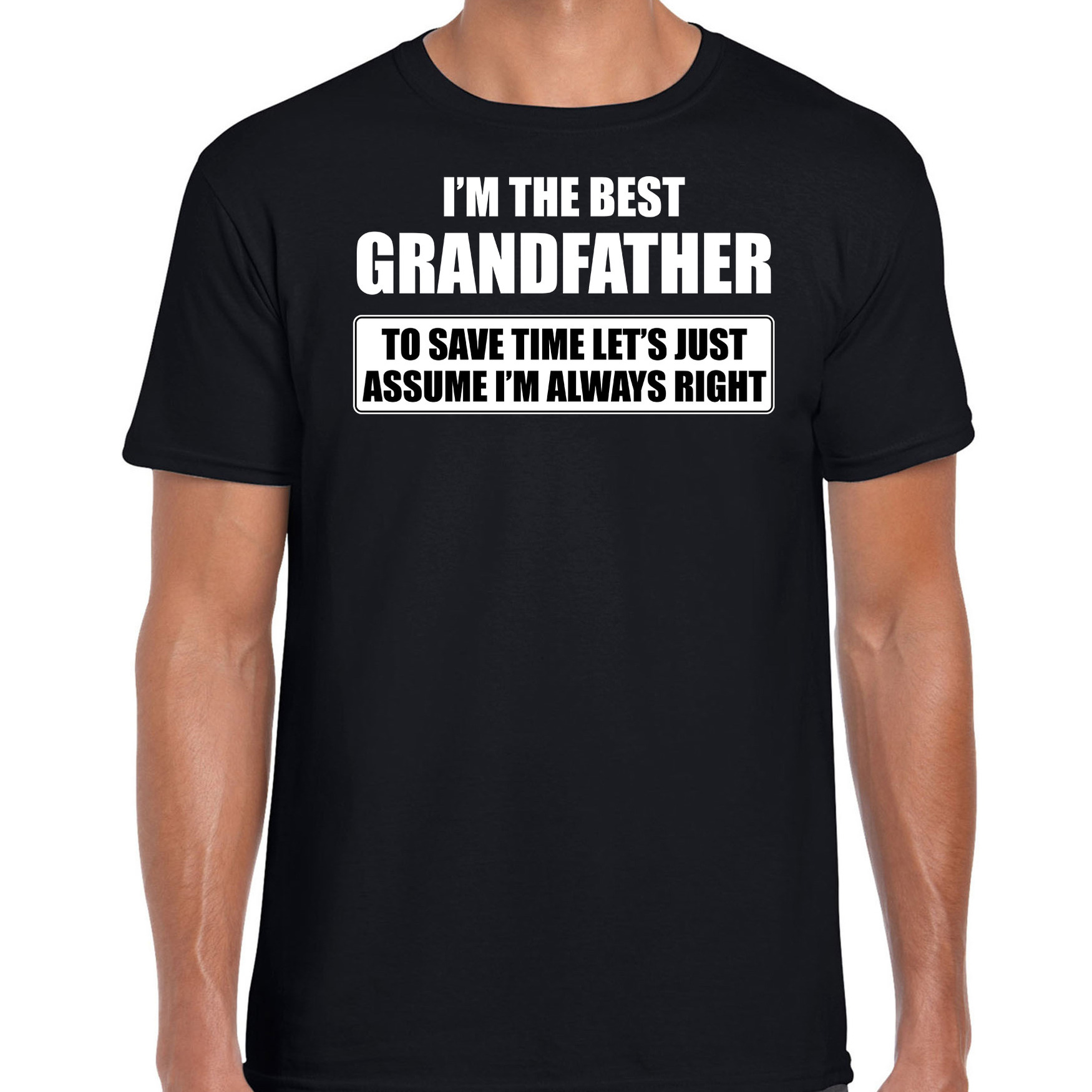 I'm the best grandfather t-shirt zwart heren - De beste opa cadeau