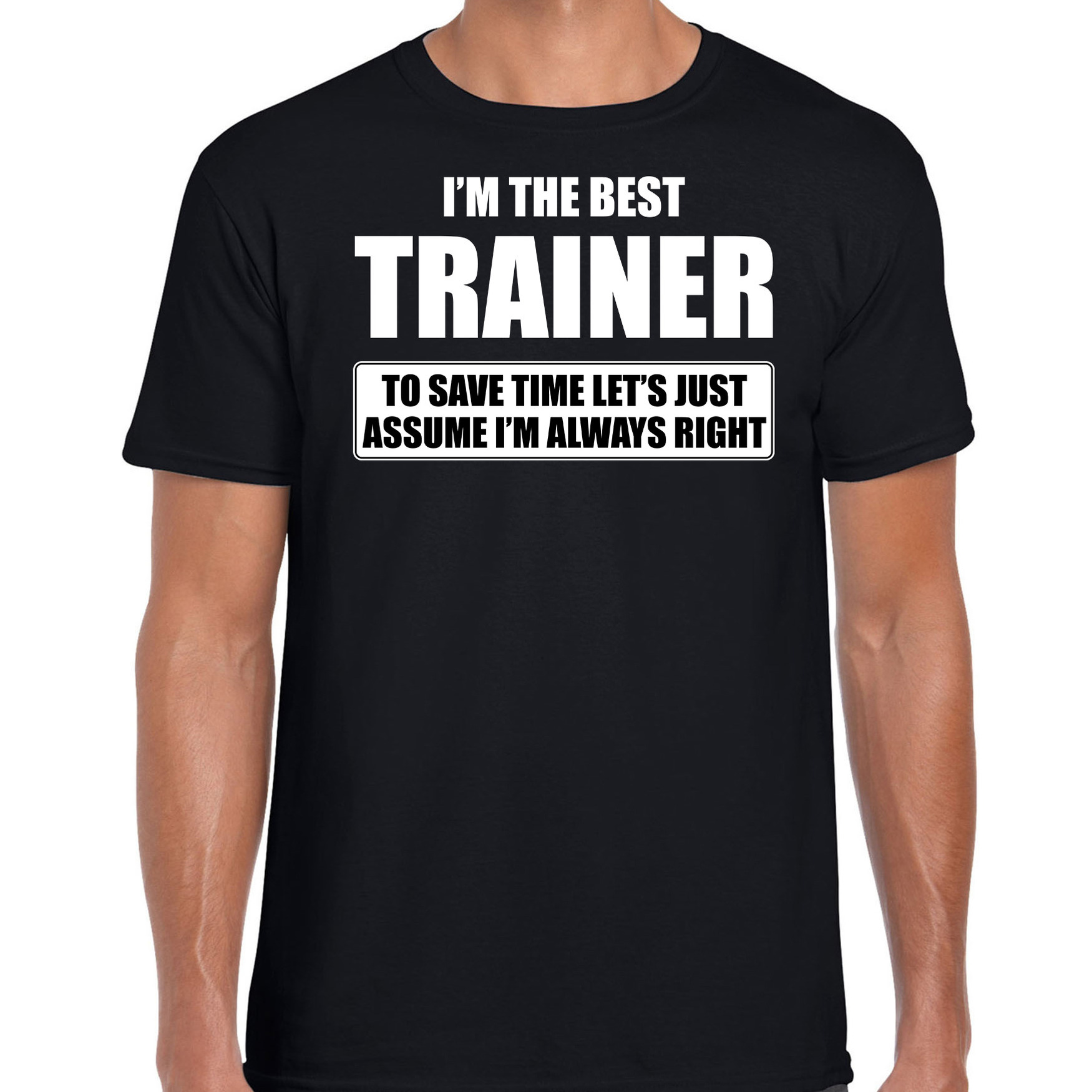 I'm the best trainer t-shirt zwart heren - De beste trainer cadeau