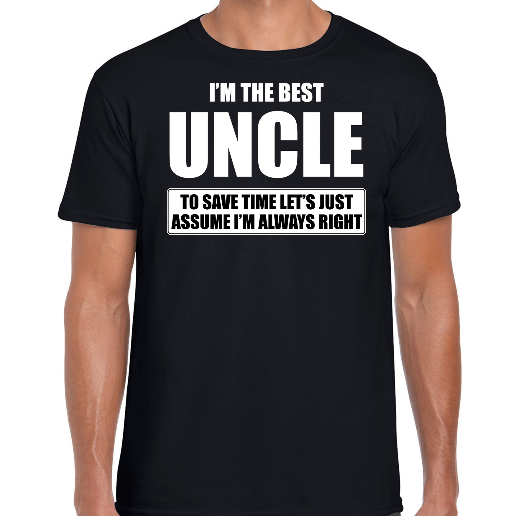 I'm the best uncle t-shirt zwart heren - De beste oom cadeau