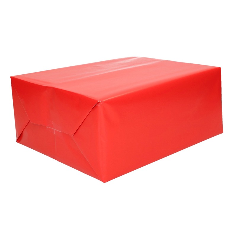 Inpakpapier/cadeaupapier rood 200 x 70 cm op rol