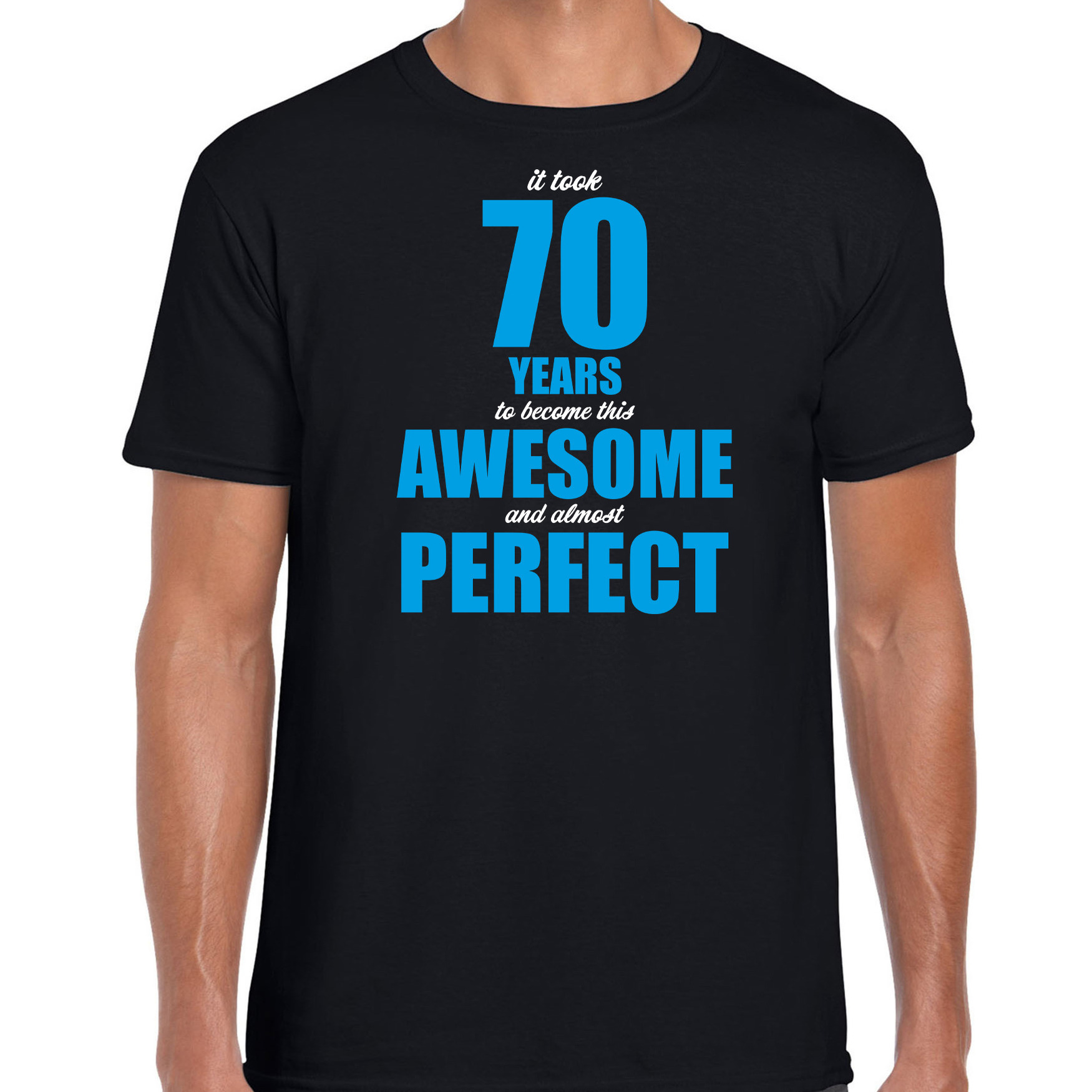 It took 70 years to become this awesome verjaardag cadeau t-shirt zwart voor heren
