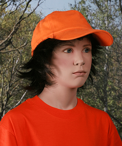 Oranje kinder baseballcap