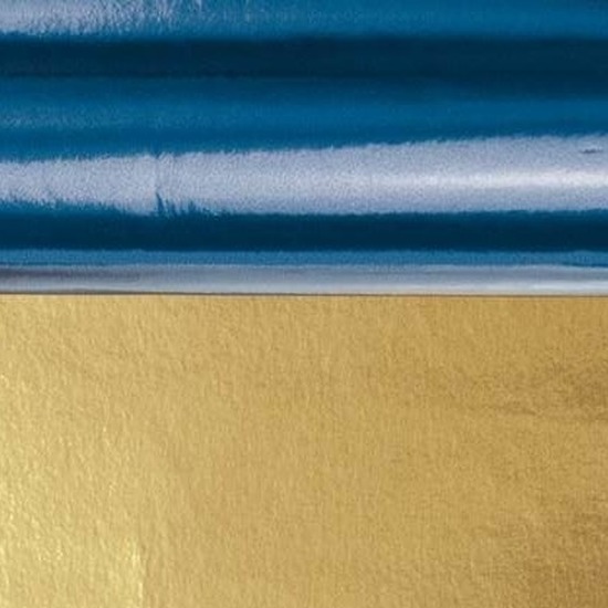 Knutsel folie blauw/goud 50 x 80 cm