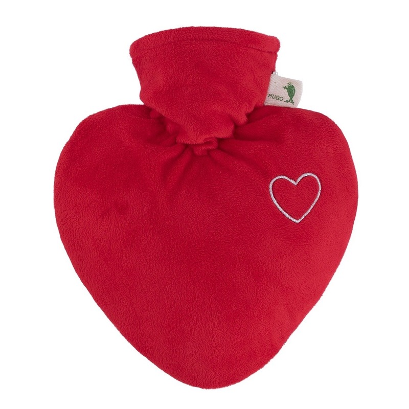 Kruik velours rood hart 1 liter
