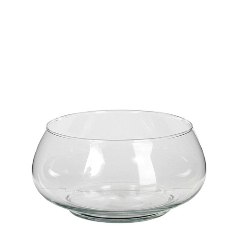 Lage schaal / vaas transparant glas vaasvormig 13 x 26 cm